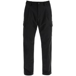 black polyester pants with patch pockets