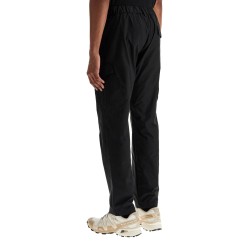 black polyester pants with patch pockets