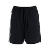 black cotton shorts with white stripes