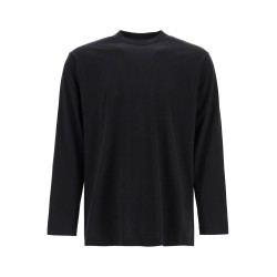 long sleeve black cotton t-shirt with men's graphic