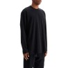 long sleeve black cotton t-shirt with men's graphic