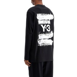 long sleeve black cotton t-shirt with men's graphic