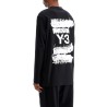 long sleeve black cotton t-shirt with men's graphic