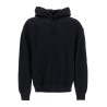 men's black hoodie in recycled cotton and polyester