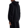 men's black hoodie in recycled cotton and polyester