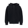 black cotton zip hoodie