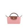 pochette le pliage original poliammide marshmallow compatta con dettagli in pelle