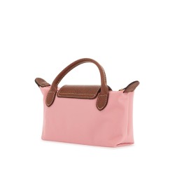 pochette le pliage original poliammide marshmallow compatta con dettagli in pelle