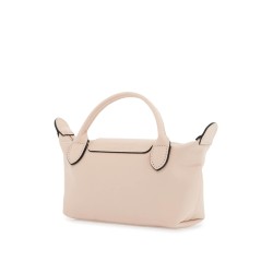 beige calfskin le pliage xtra pouch with adjustable shoulder strap