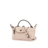 beige calfskin le pliage xtra pouch with adjustable shoulder strap