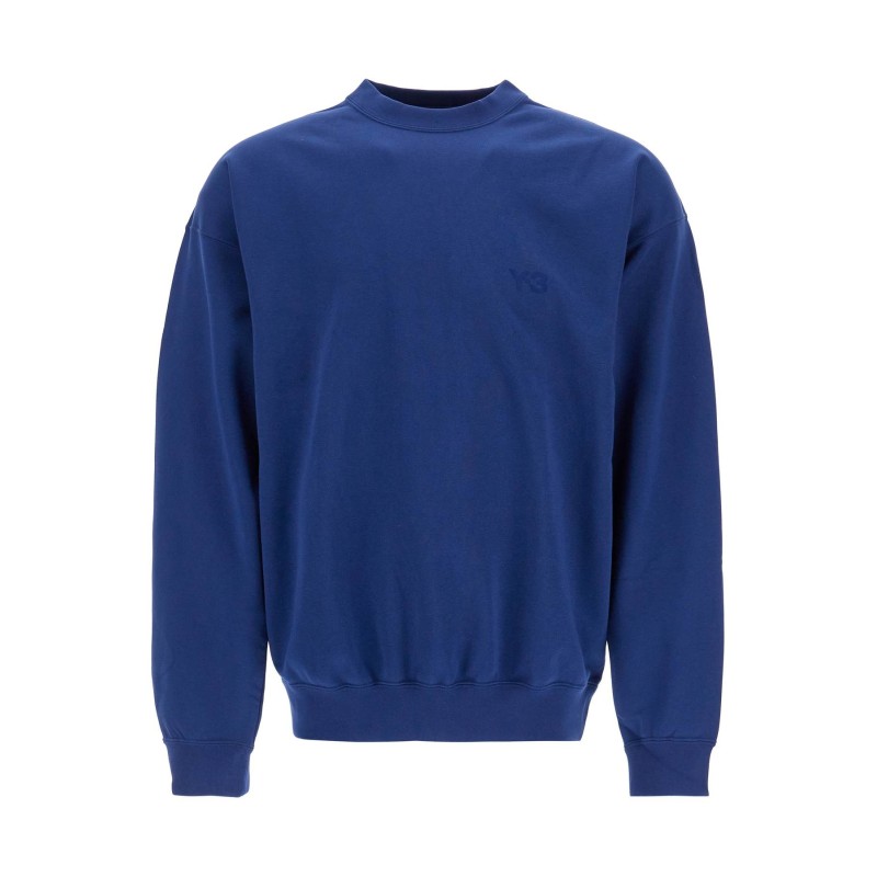 blue cotton crewneck sweatshirt for men