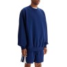 blue cotton crewneck sweatshirt for men