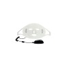 led face mask in eco-leather for ergonomic and adjustable facial treatment