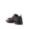 elegant wholecut shoes in black calfskin with rwb bow