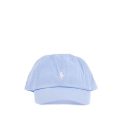 light blue cotton hat with horse logo