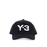 black cotton 6-panel cap