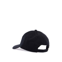 black cotton 6-panel cap