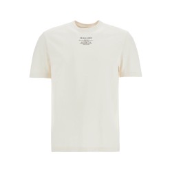 men's organic cotton white t-shirt with printed logo