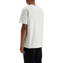 men's organic cotton white t-shirt with printed logo