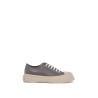 elegant gray calfskin men's sneakers