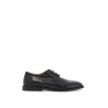 black calf leather derby shoes with glossy finish