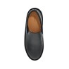 minimalist black calfskin slip-on slippers with rubber sole