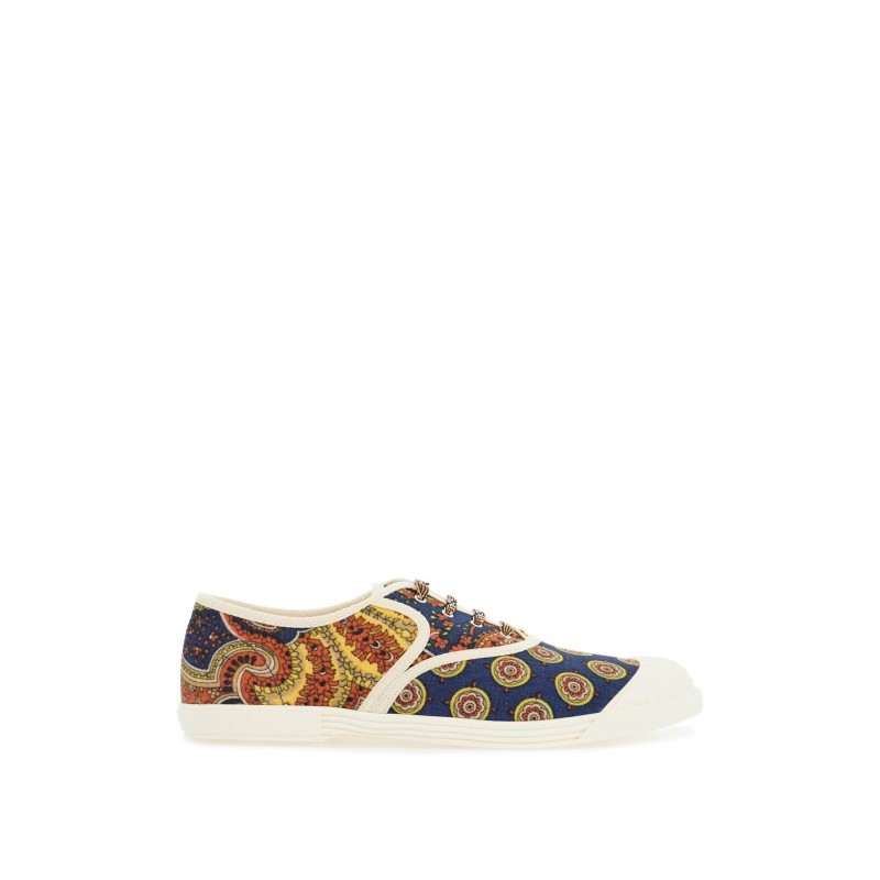 multicolor cotton sneakers with elaborate print