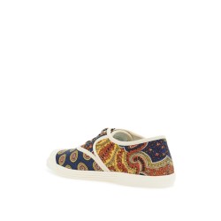 multicolor cotton sneakers with elaborate print