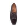 dark brown leather oxford shoes with tapered design