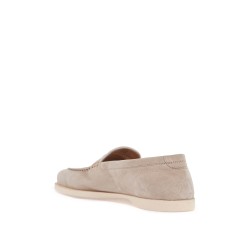 men's suede lace-up shoes in sand with flexible sole