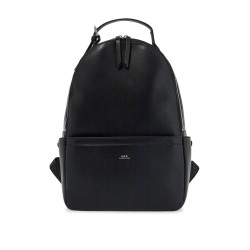 black unisex backpack in polyurethane with adjustable straps