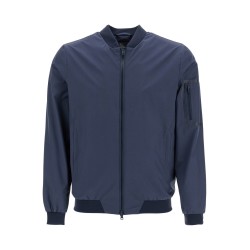 bomber in poliestere blu scuro con gore windstopper impermeabile