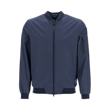 bomber in poliestere blu scuro con gore windstopper impermeabile