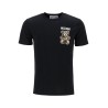 black cotton t-shirt with bear print