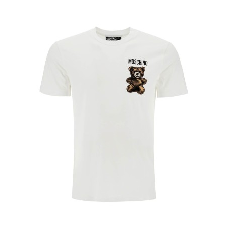 white cotton t-shirt with bear print