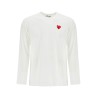 t-shirt unisex in cotone bianco con logo cuore rosso