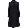 minimalist black cotton raincoat for women