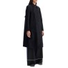 minimalist black cotton raincoat for women