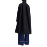 minimalist black cotton raincoat for women