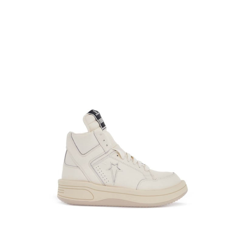 white high unisex leather sneakers with embroidered star