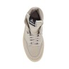 oyster/white leather sneakers with stylized star turbowpn