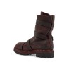 dark red horse leather boots with adjustable straps