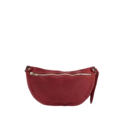 small red leather crossbody bag made from high-quality horsehide