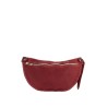 small red leather crossbody bag made from high-quality horsehide