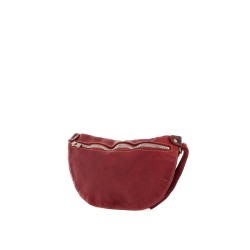 small red leather crossbody bag made from high-quality horsehide