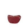 small red leather crossbody bag made from high-quality horsehide