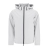 light gray polyester waterproof bomber with hood