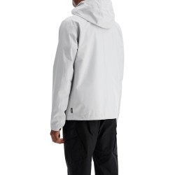 light gray polyester waterproof bomber with hood