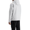 light gray polyester waterproof bomber with hood