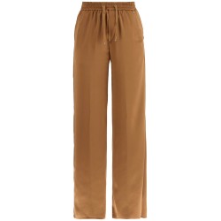 wide leg camel polyester pants